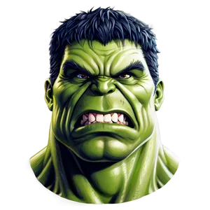 Hulk Face Illustration Png 06272024 PNG Image