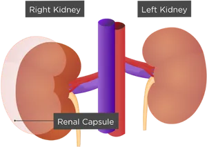 Human Kidney Anatomy Illustration PNG Image