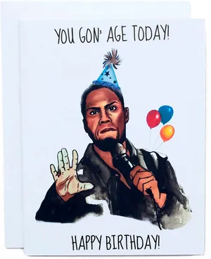 Humorous Birthday Cardwith Celebratory Message PNG Image