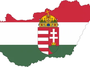 Hungary Mapwith Coatof Arms PNG Image