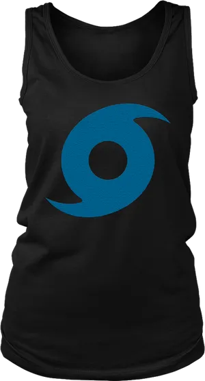 Hurricane Symbol Black Tank Top PNG Image