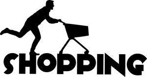 Hurry_ Shopping_ Silhouette PNG Image