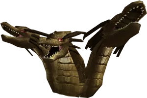 Hydra Headed Dragon Roblox Asset PNG Image