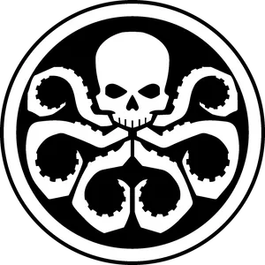 Hydra Skull Octopus Emblem PNG Image