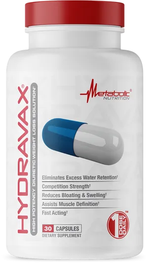 Hydravax Dietary Supplement Bottle PNG Image