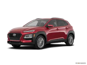 Hyundai Kona Red Side View PNG Image