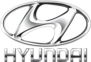 Hyundai Logo Blackand Silver PNG Image