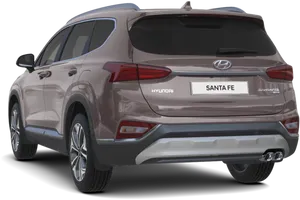 Hyundai Santa Fe Rear View PNG Image