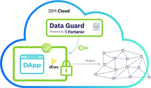 I B M Cloud Data Guard D App Blockchain Diagram PNG