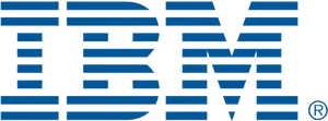 I B M Logo Striped Design PNG Image