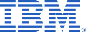 I B M Logo Striped Design PNG Image