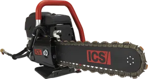 I C S Brand Chainsaw Isolated PNG Image