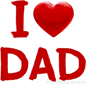 I Love Dad Heart Graphic PNG Image