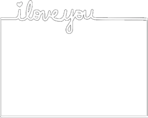 I Love You Handwritten Text Black Background PNG Image