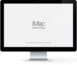 I Mac Monitor Style Mockup PNG Image