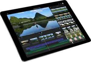 I Pad Pro Video Editing PNG Image