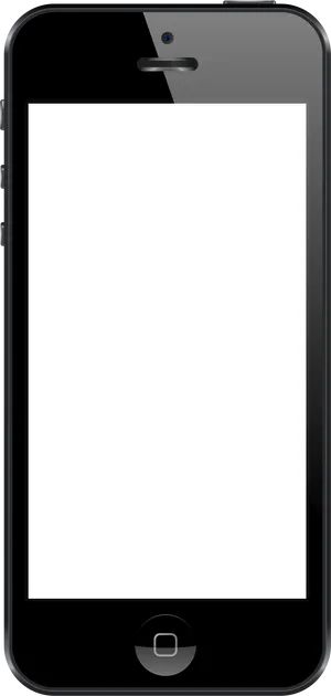 I Phone_ Black_ Model_ Transparent_ Screen PNG Image