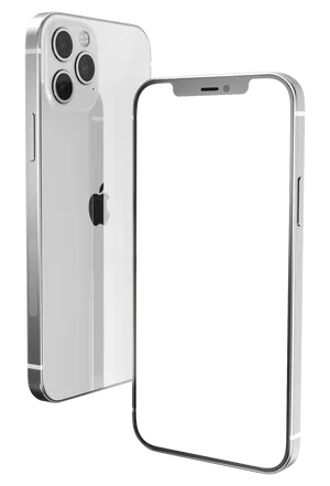 I Phone12 White Design Showcase PNG Image