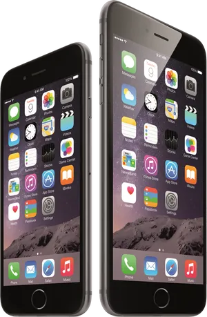 I Phone6and6 Plus Display PNG Image