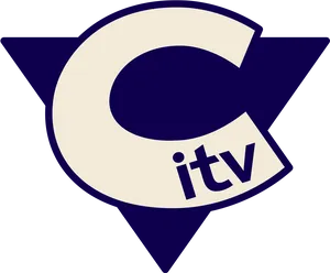 I T V Logo Purple Triangle Background PNG Image