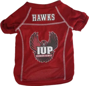 I U P Crimson Hawks Red Jersey PNG Image