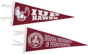 I U P Hawks Pennants PNG Image