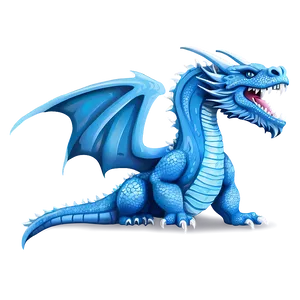 Ice Blue Dragon Drawing Png 18 PNG Image