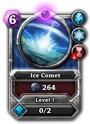 Ice Comet Collectible Card PNG Image