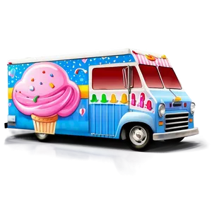 Ice Cream Truck Classic Design Png Aeo42 PNG Image