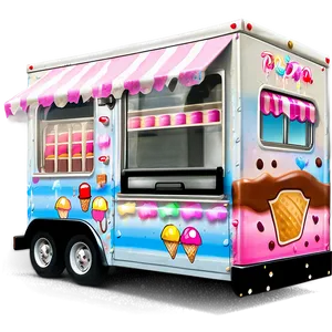 Ice Cream Truck Side View Png Tql PNG Image