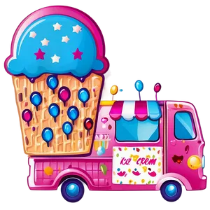 Ice Cream Truck Vector Png 06202024 PNG Image