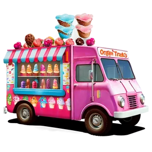 Ice Cream Truck With Organic Treats Png Wbq PNG Image