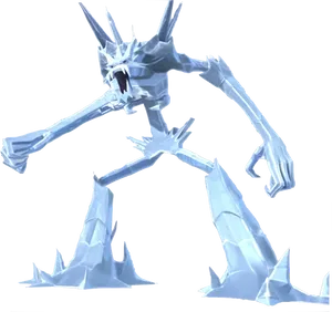 Ice Elemental Creature PNG Image