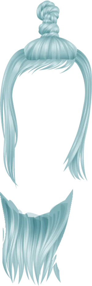 Ice Queen Hairstyle Illustration PNG Image