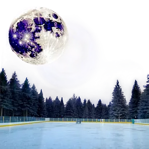 Ice Rink Full Moon Night Png Ytd PNG Image