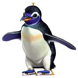 Ice Skating Penguins Png Qjd PNG Image