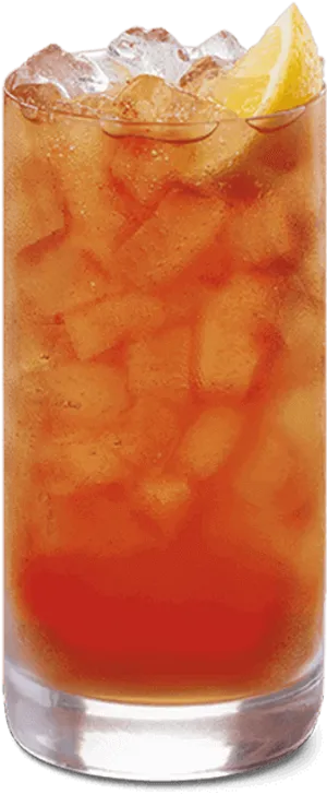 Iced Tea Cocktailwith Lemon Slice PNG Image