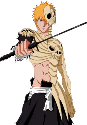 Ichigo Hollow Maskand Zanpakuto PNG Image