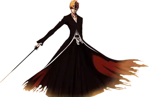 Ichigo_ Kurosaki_ Bankai_ Form PNG Image