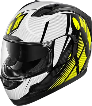 Icon Airflite Helmet Yellow Black Design PNG Image