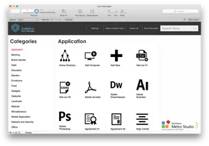Icon Management Software Interface PNG
