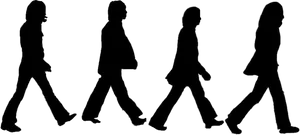 Iconic Abbey Road Silhouette PNG Image