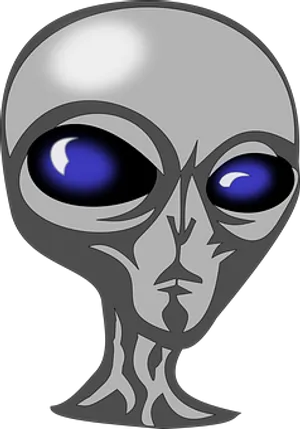 Iconic Alien Head Graphic PNG Image