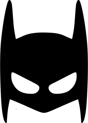 Iconic Batman Mask Silhouette PNG Image