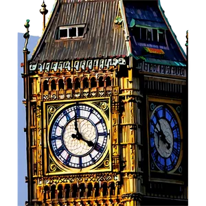 Iconic Big Ben Tower Png Iue76 PNG Image