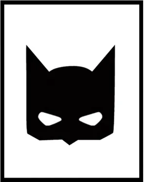 Iconic Black Batman Mask Silhouette PNG Image