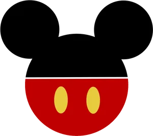 Iconic Cartoon Mouse Head Silhouette PNG Image