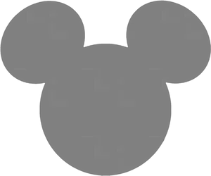 Iconic Cartoon Mouse Silhouette PNG Image