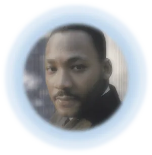 Iconic Civil Rights Leader Portrait PNG Image