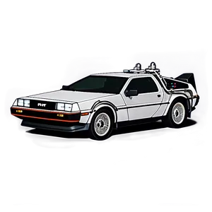 Iconic Delorean Time Machine Graphic Png 97 PNG Image